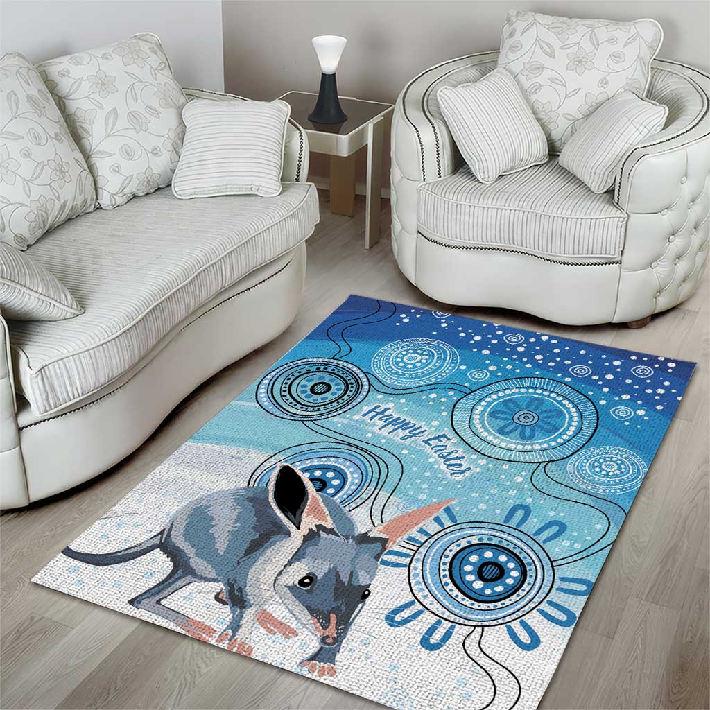 Australia Easter Indigenous Area Rug Bilby Happy Easter