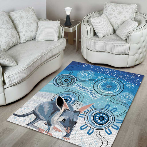 Australia Easter Indigenous Area Rug Bilby Happy Easter
