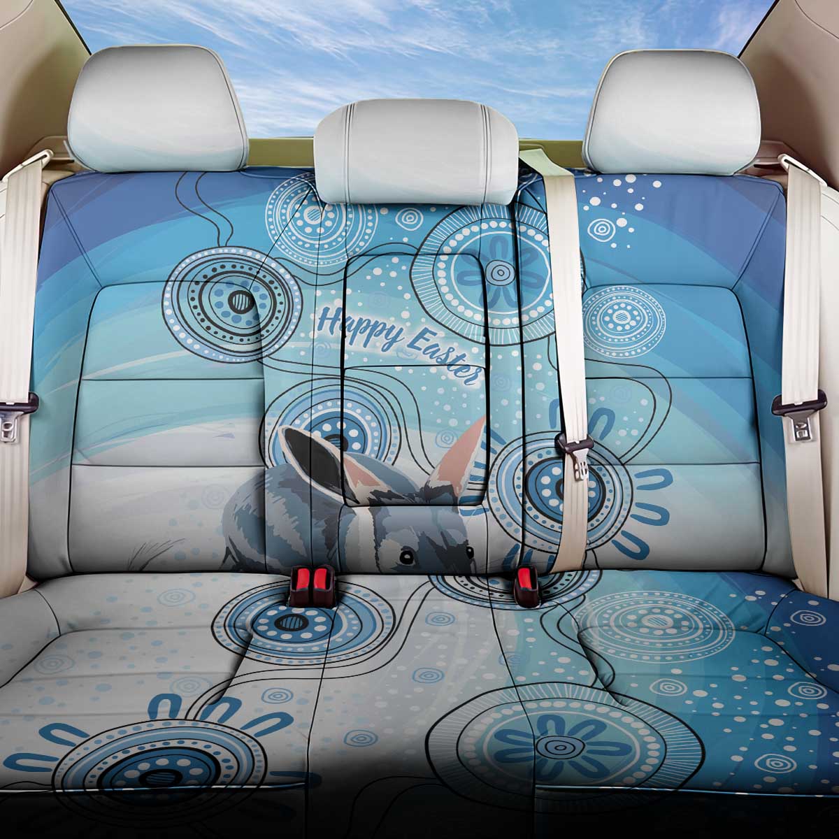 Australia Easter Indigenous Back Car Seat Cover Bilby Happy Easter