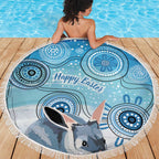 Australia Easter Indigenous Beach Blanket Bilby Happy Easter