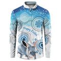 Australia Easter Indigenous Button Sweatshirt Bilby Happy Easter