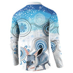 Australia Easter Indigenous Button Sweatshirt Bilby Happy Easter
