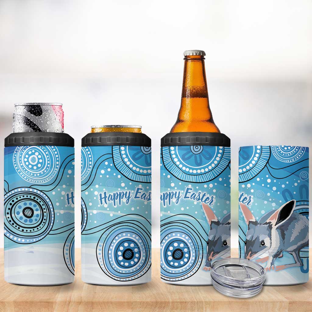 Australia Easter Indigenous 4 in 1 Can Cooler Tumbler Bilby Happy Easter