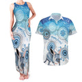 Australia Easter Indigenous Couples Matching Tank Maxi Dress and Hawaiian Shirt Bilby Happy Easter