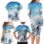 Australia Easter Indigenous Family Matching Long Sleeve Bodycon Dress and Hawaiian Shirt Bilby Happy Easter