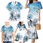 Australia Easter Indigenous Family Matching Mermaid Dress and Hawaiian Shirt Bilby Happy Easter