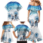 Australia Easter Indigenous Family Matching Mermaid Dress and Hawaiian Shirt Bilby Happy Easter