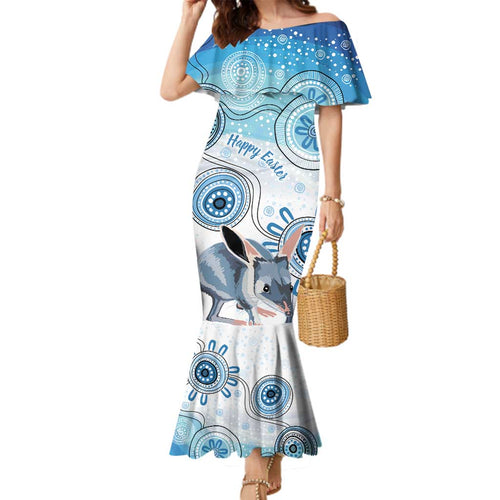 Australia Easter Indigenous Family Matching Mermaid Dress and Hawaiian Shirt Bilby Happy Easter