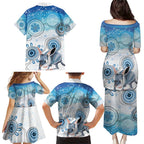 Australia Easter Indigenous Family Matching Puletasi and Hawaiian Shirt Bilby Happy Easter