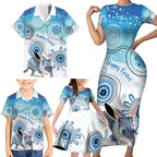 Australia Easter Indigenous Family Matching Short Sleeve Bodycon Dress and Hawaiian Shirt Bilby Happy Easter