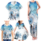 Australia Easter Indigenous Family Matching Tank Maxi Dress and Hawaiian Shirt Bilby Happy Easter