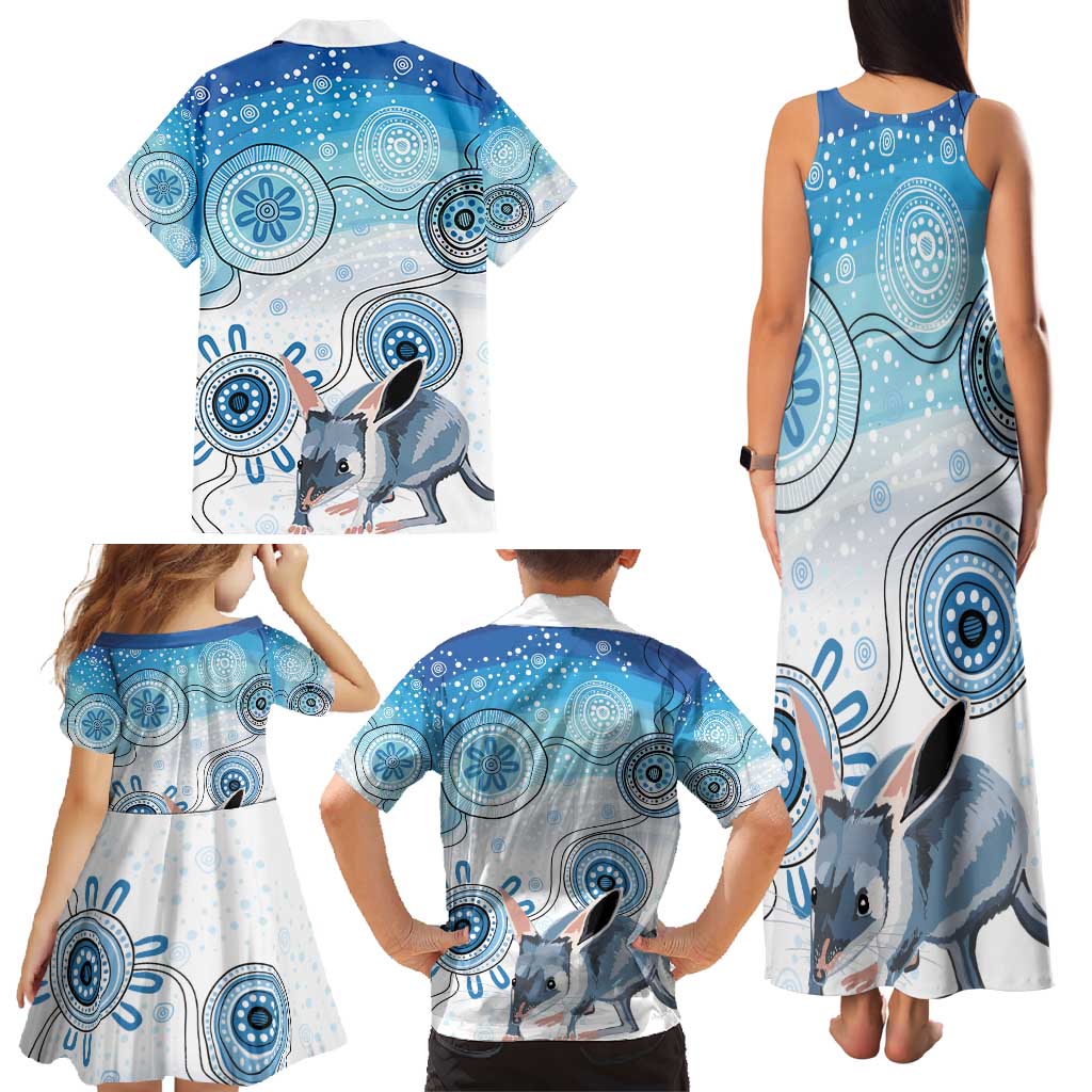 Australia Easter Indigenous Family Matching Tank Maxi Dress and Hawaiian Shirt Bilby Happy Easter