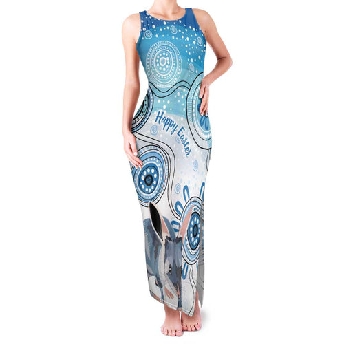 Australia Easter Indigenous Family Matching Tank Maxi Dress and Hawaiian Shirt Bilby Happy Easter