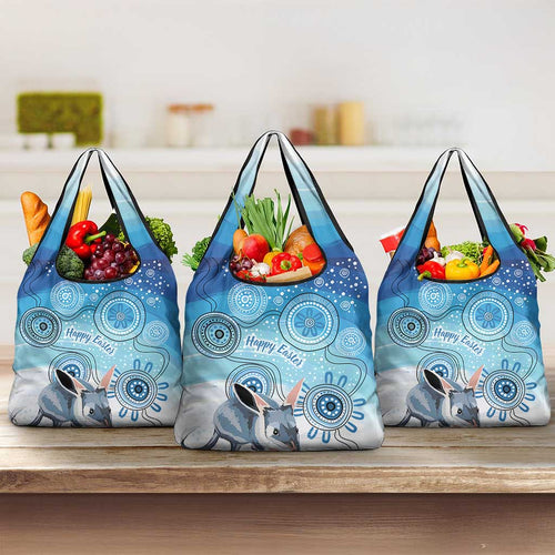 Australia Easter Indigenous Grocery Bag Bilby Happy Easter
