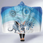 Australia Easter Indigenous Hooded Blanket Bilby Happy Easter