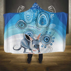 Australia Easter Indigenous Hooded Blanket Bilby Happy Easter