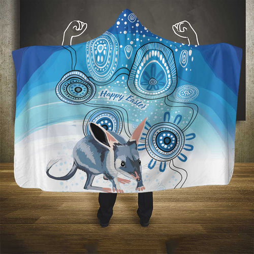 Australia Easter Indigenous Hooded Blanket Bilby Happy Easter