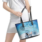 Australia Easter Indigenous Leather Tote Bag Bilby Happy Easter