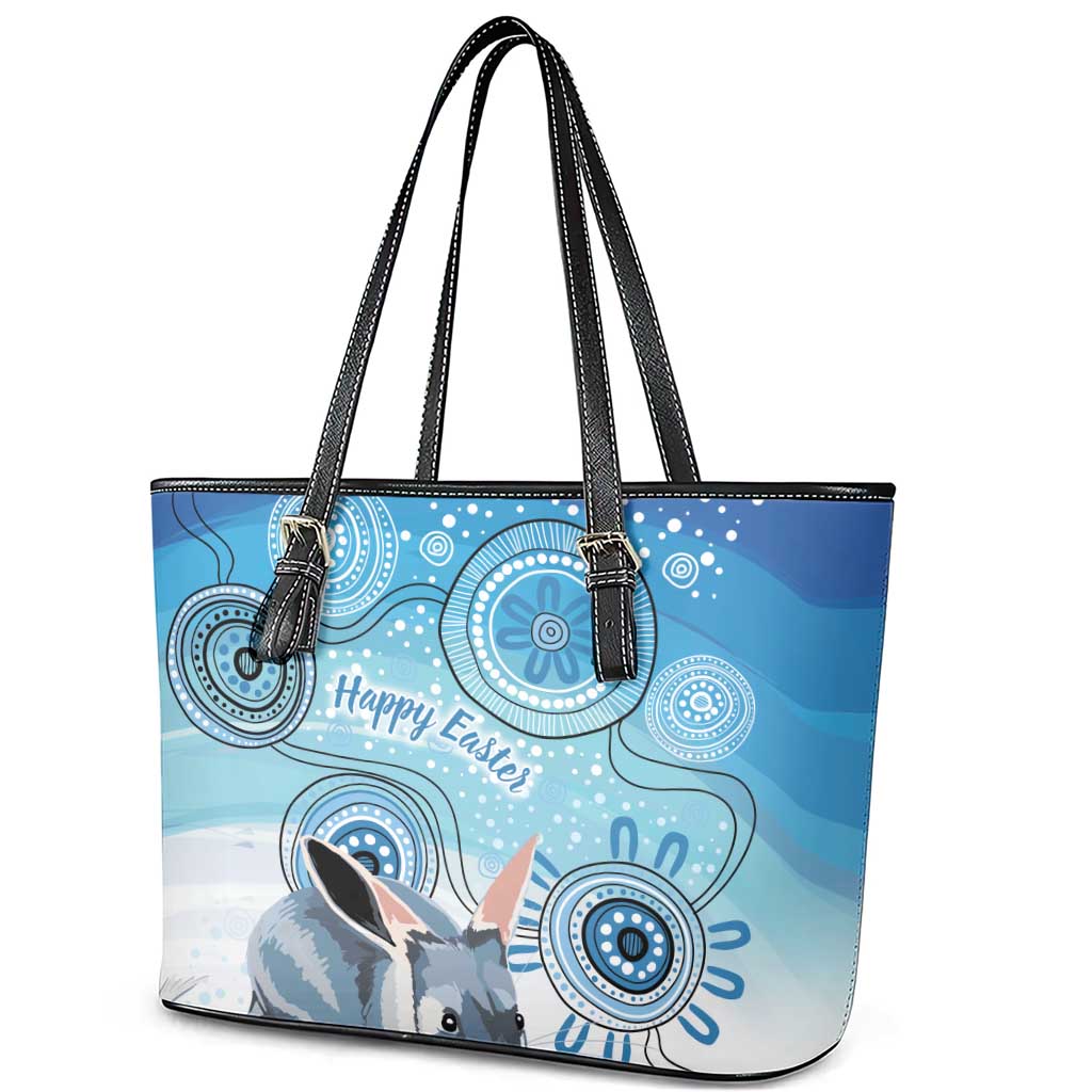 Australia Easter Indigenous Leather Tote Bag Bilby Happy Easter