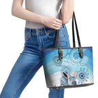 Australia Easter Indigenous Leather Tote Bag Bilby Happy Easter