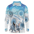 Australia Easter Indigenous Long Sleeve Polo Shirt Bilby Happy Easter