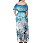 Australia Easter Indigenous Off Shoulder Maxi Dress Bilby Happy Easter