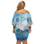 Australia Easter Indigenous Off Shoulder Short Dress Bilby Happy Easter
