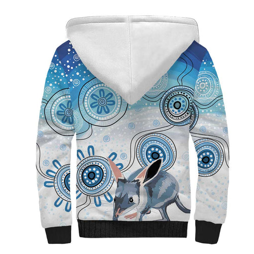 Australia Easter Indigenous Sherpa Hoodie Bilby Happy Easter