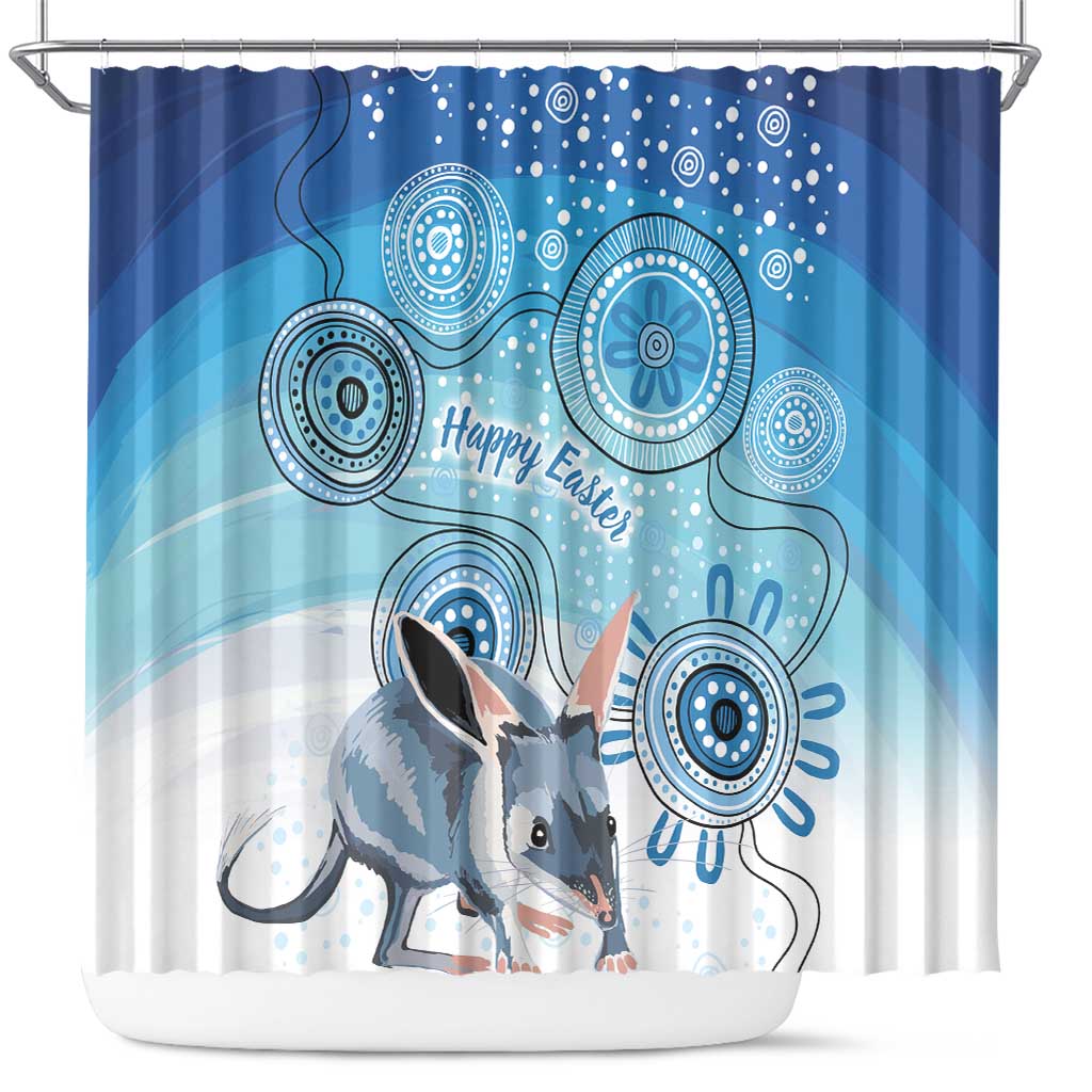 Australia Easter Indigenous Shower Curtain Bilby Happy Easter