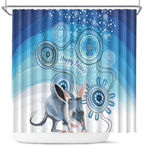 Australia Easter Indigenous Shower Curtain Bilby Happy Easter