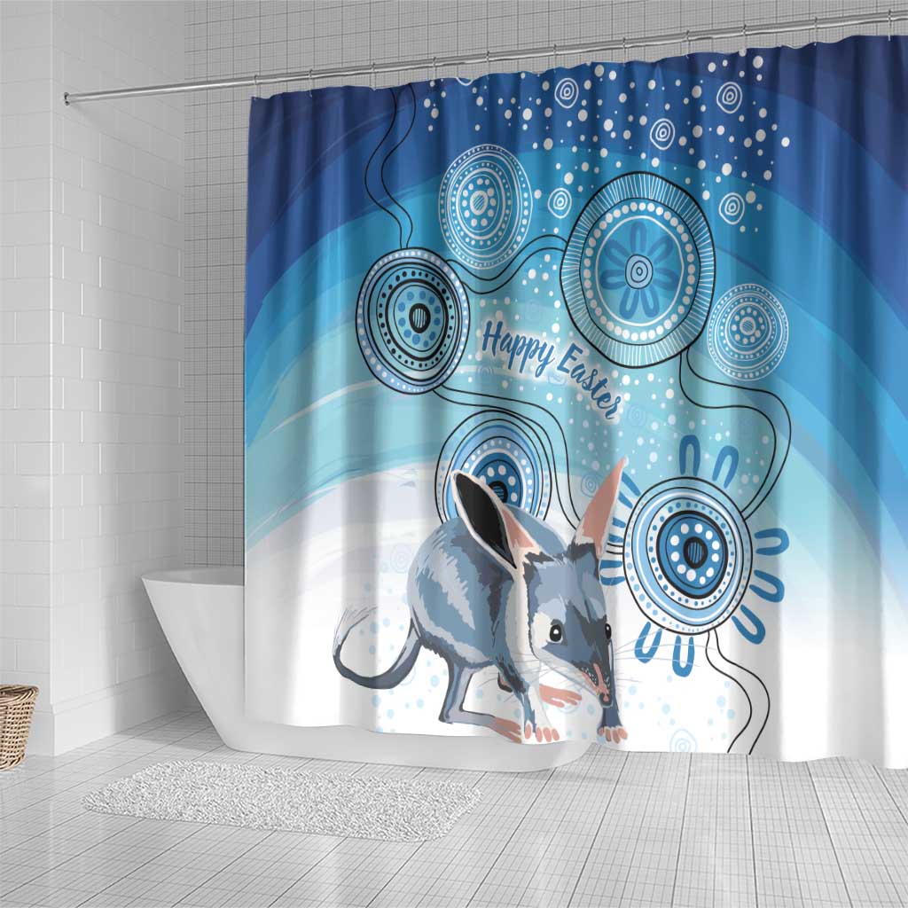 Australia Easter Indigenous Shower Curtain Bilby Happy Easter