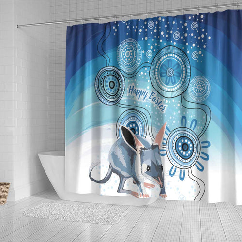 Australia Easter Indigenous Shower Curtain Bilby Happy Easter