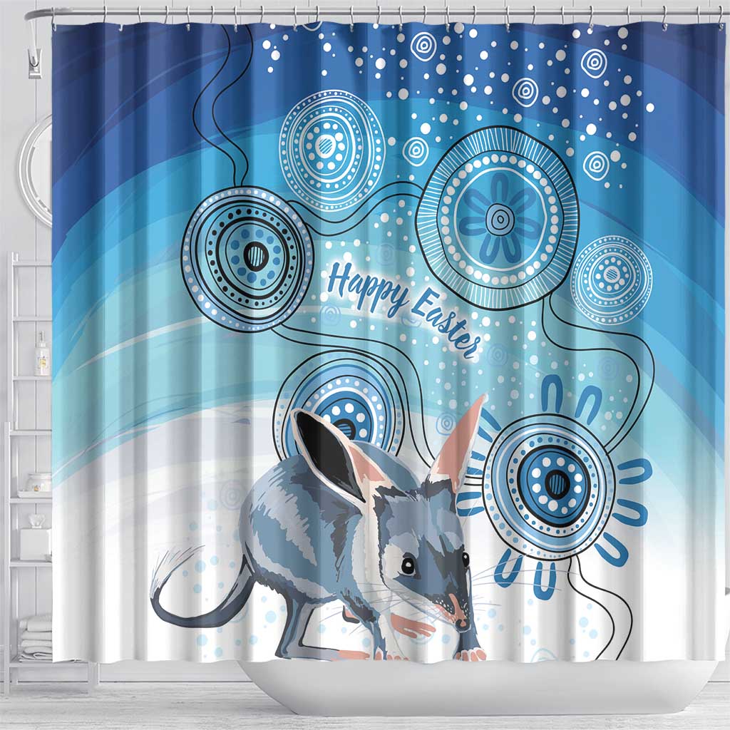 Australia Easter Indigenous Shower Curtain Bilby Happy Easter