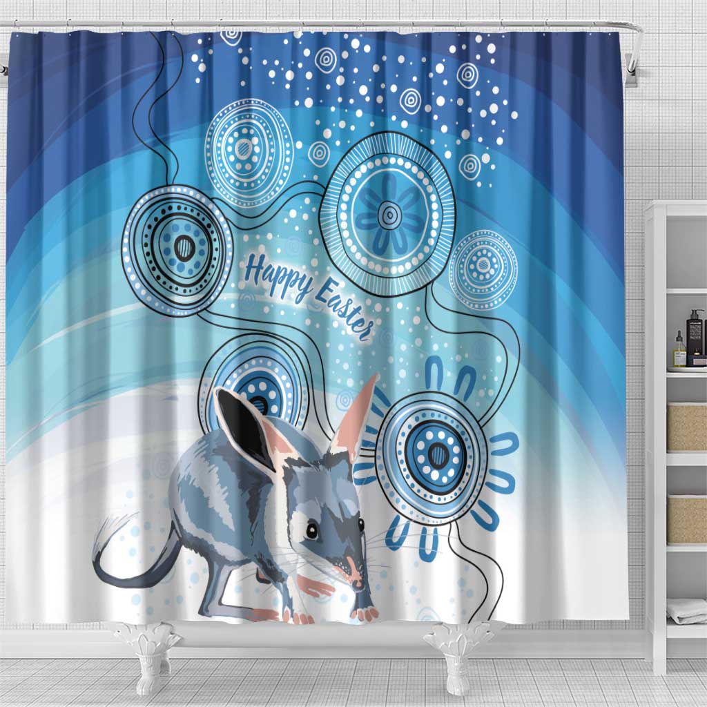 Australia Easter Indigenous Shower Curtain Bilby Happy Easter