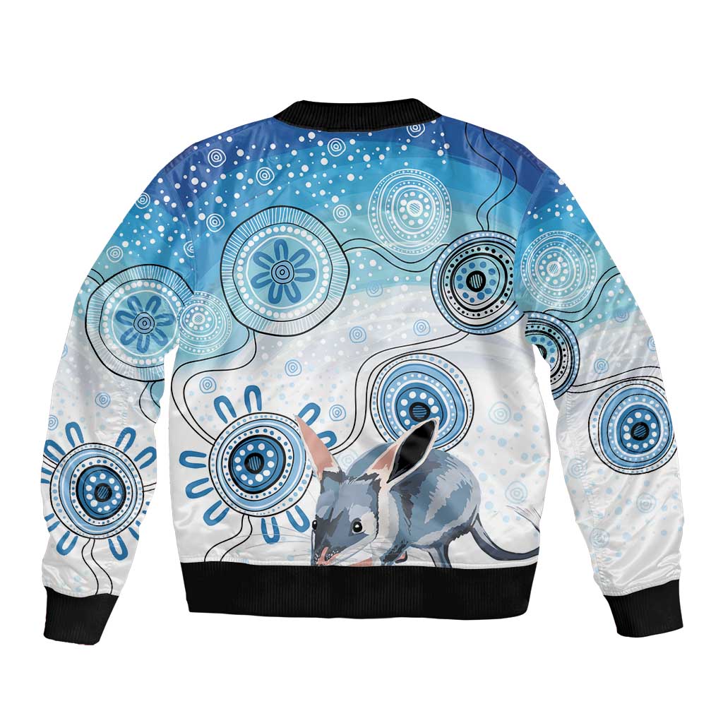 Australia Easter Indigenous Sleeve Zip Bomber Jacket Bilby Happy Easter
