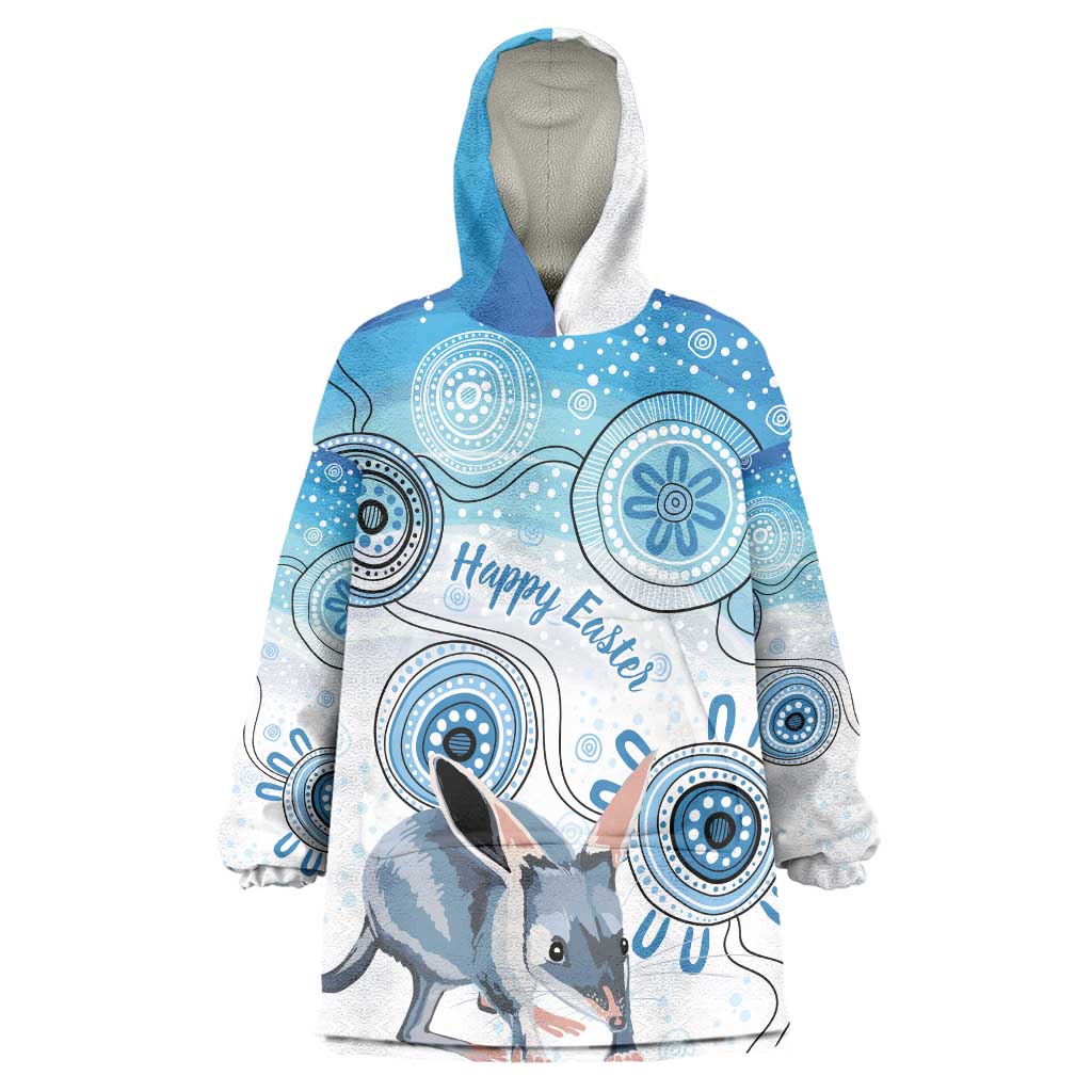 Australia Easter Indigenous Wearable Blanket Hoodie Bilby Happy Easter