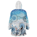 Australia Easter Indigenous Wearable Blanket Hoodie Bilby Happy Easter