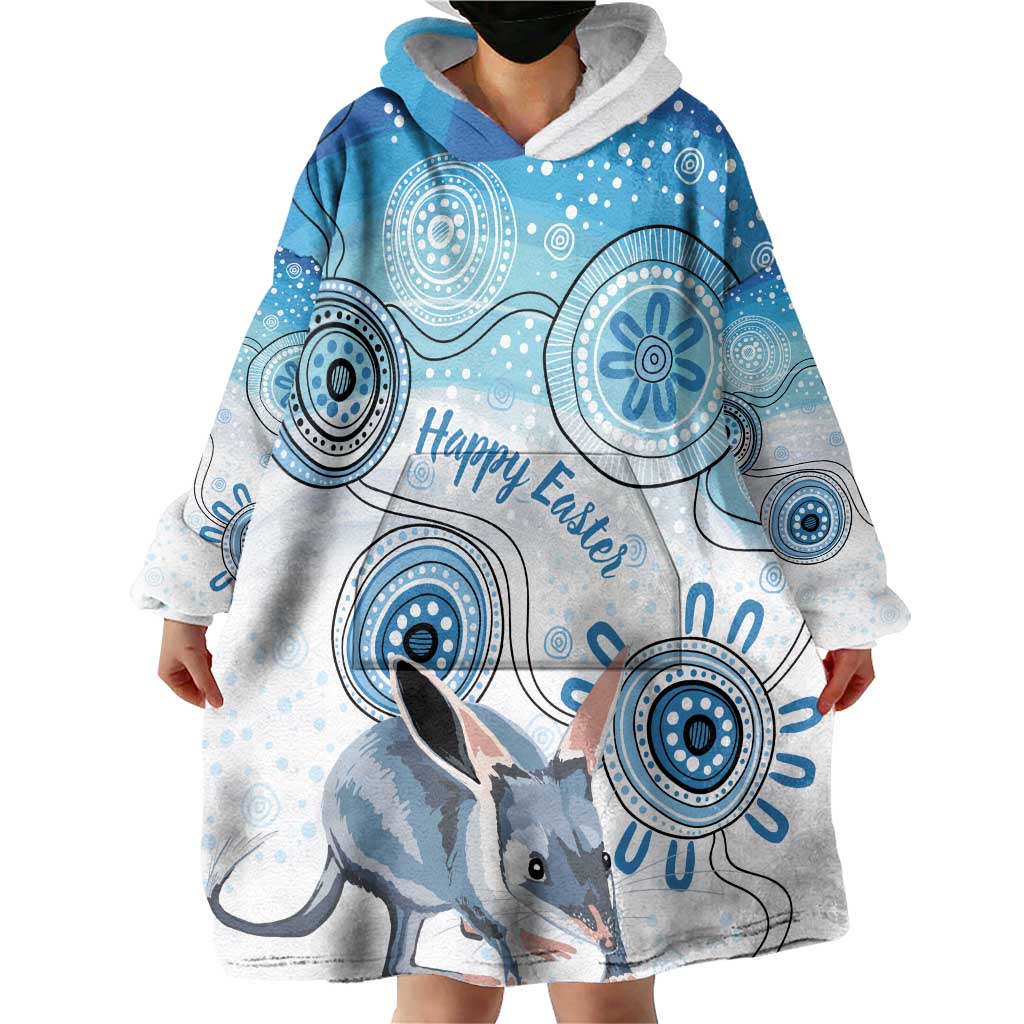 Australia Easter Indigenous Wearable Blanket Hoodie Bilby Happy Easter