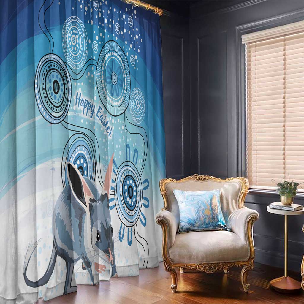 Australia Easter Indigenous Window Curtain Bilby Happy Easter