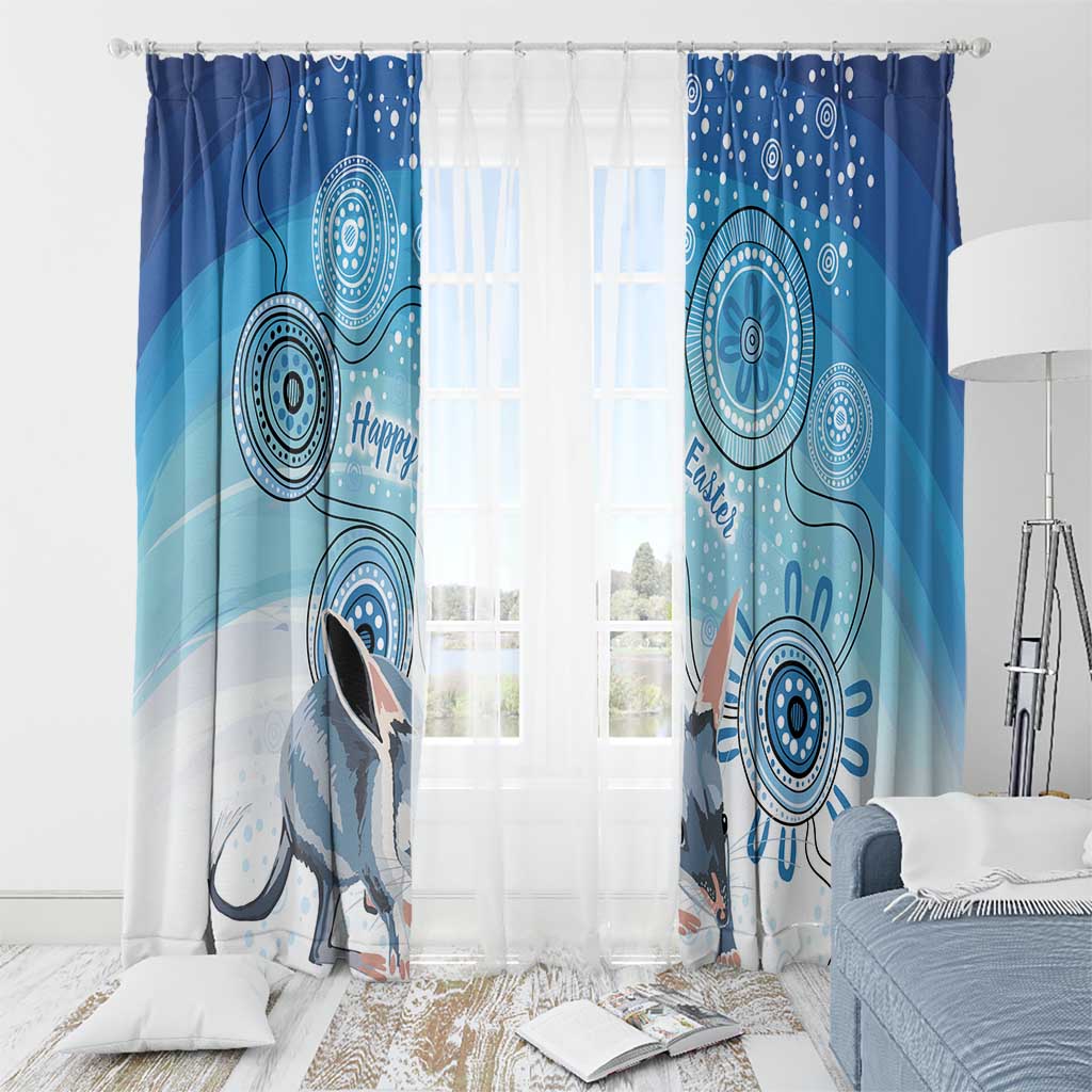 Australia Easter Indigenous Window Curtain Bilby Happy Easter