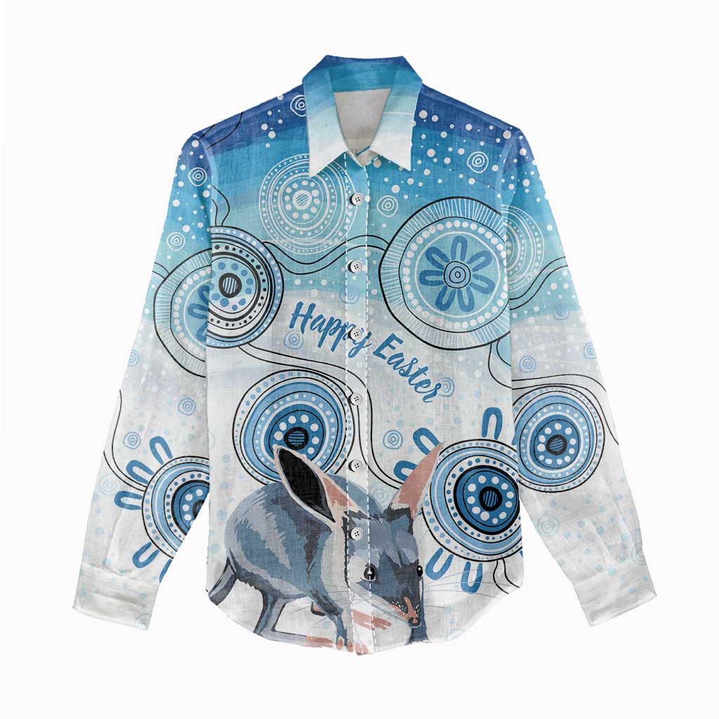 Australia Easter Indigenous Women Casual Shirt Bilby Happy Easter