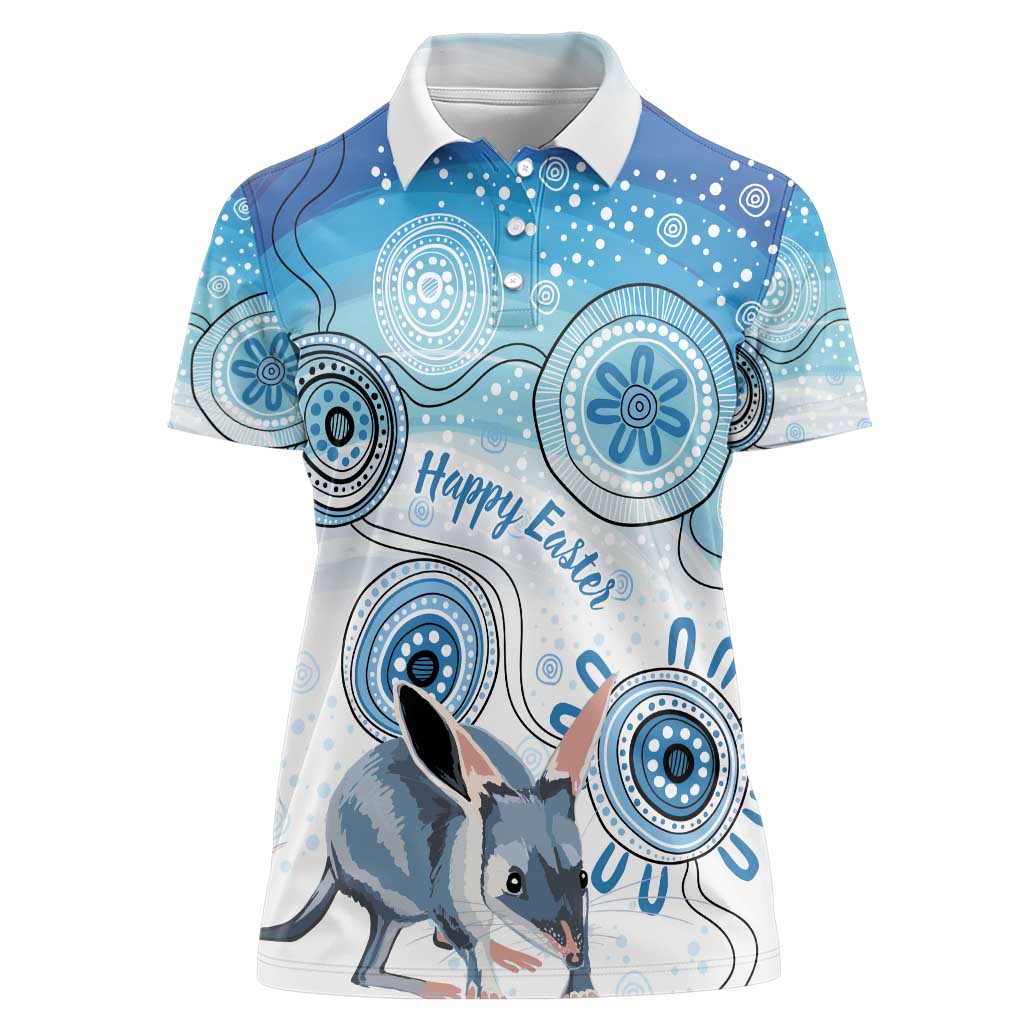 Australia Easter Indigenous Women Polo Shirt Bilby Happy Easter