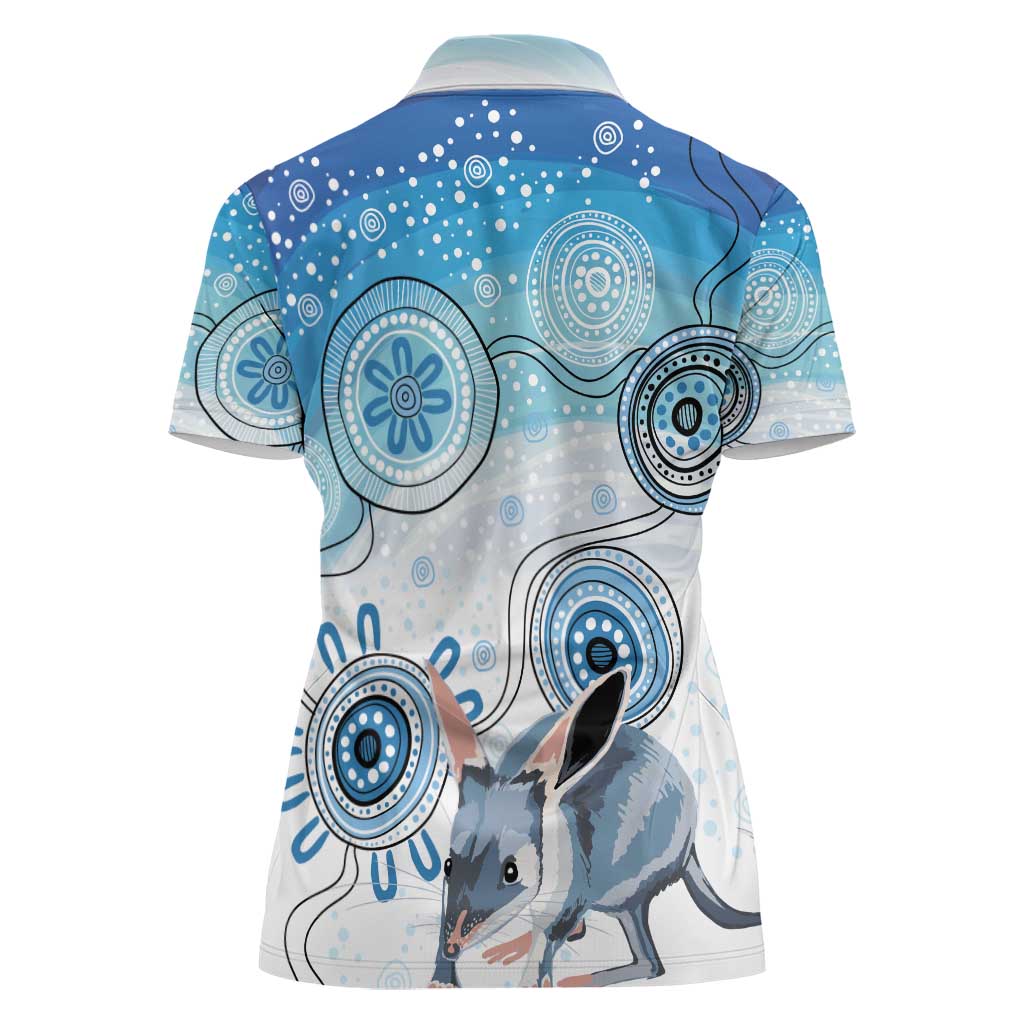 Australia Easter Indigenous Women Polo Shirt Bilby Happy Easter