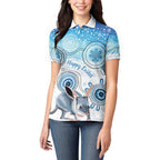 Australia Easter Indigenous Women Polo Shirt Bilby Happy Easter