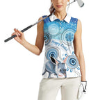 Australia Easter Indigenous Women Sleeveless Polo Shirt Bilby Happy Easter