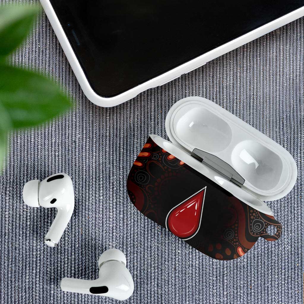 Australia Indigenous Leukemia Awareness AirPods Case Aboriginal Dot Arts - Aussie Hoodie