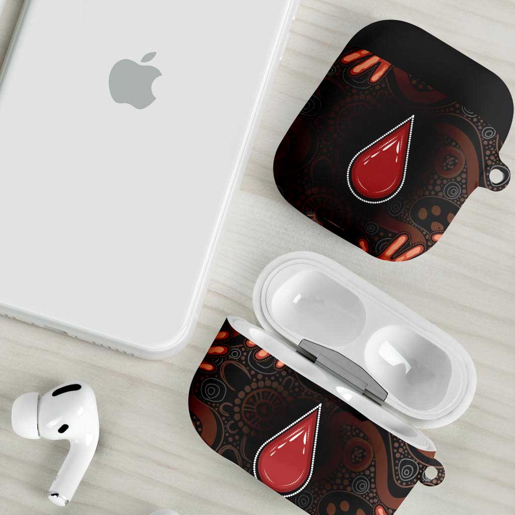 Australia Indigenous Leukemia Awareness AirPods Case Aboriginal Dot Arts - Aussie Hoodie