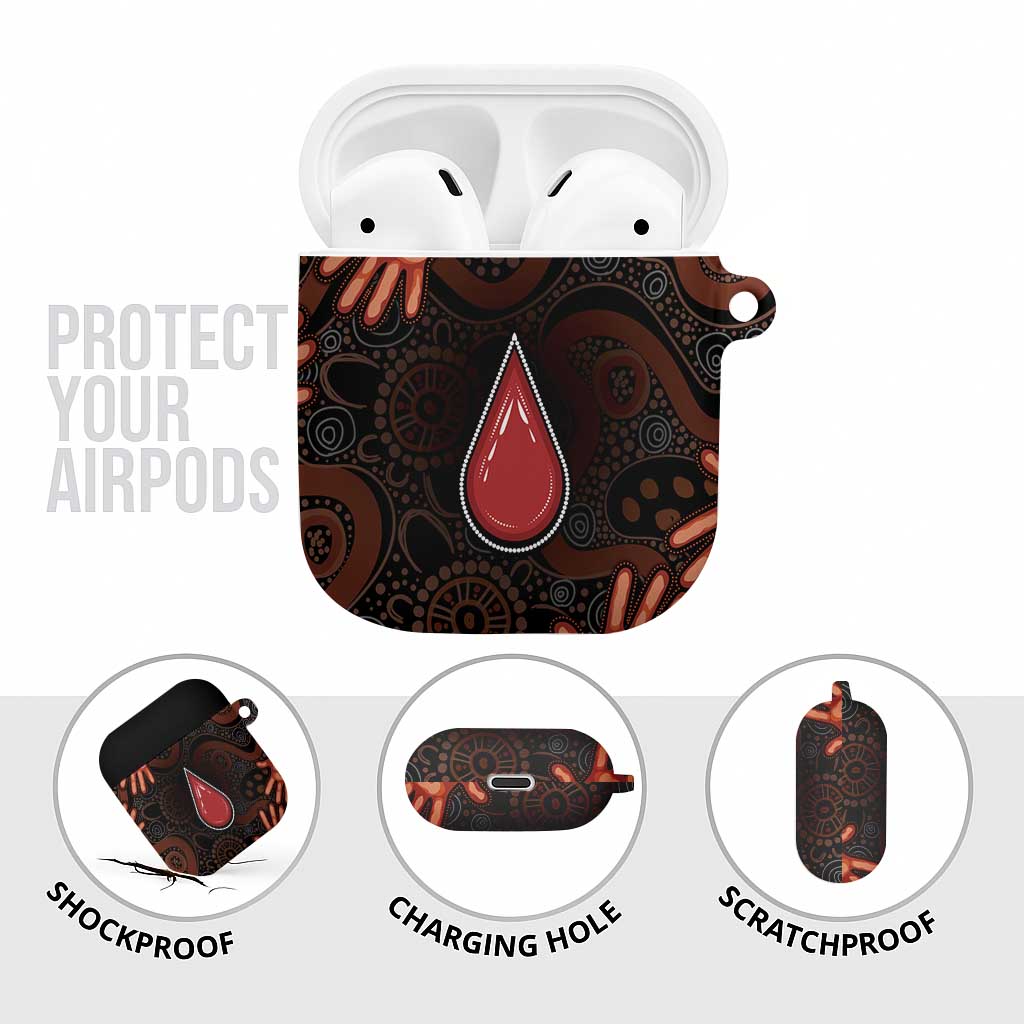Australia Indigenous Leukemia Awareness AirPods Case Aboriginal Dot Arts - Aussie Hoodie