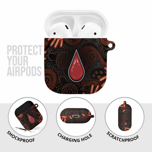 Australia Indigenous Leukemia Awareness AirPods Case Aboriginal Dot Arts - Aussie Hoodie