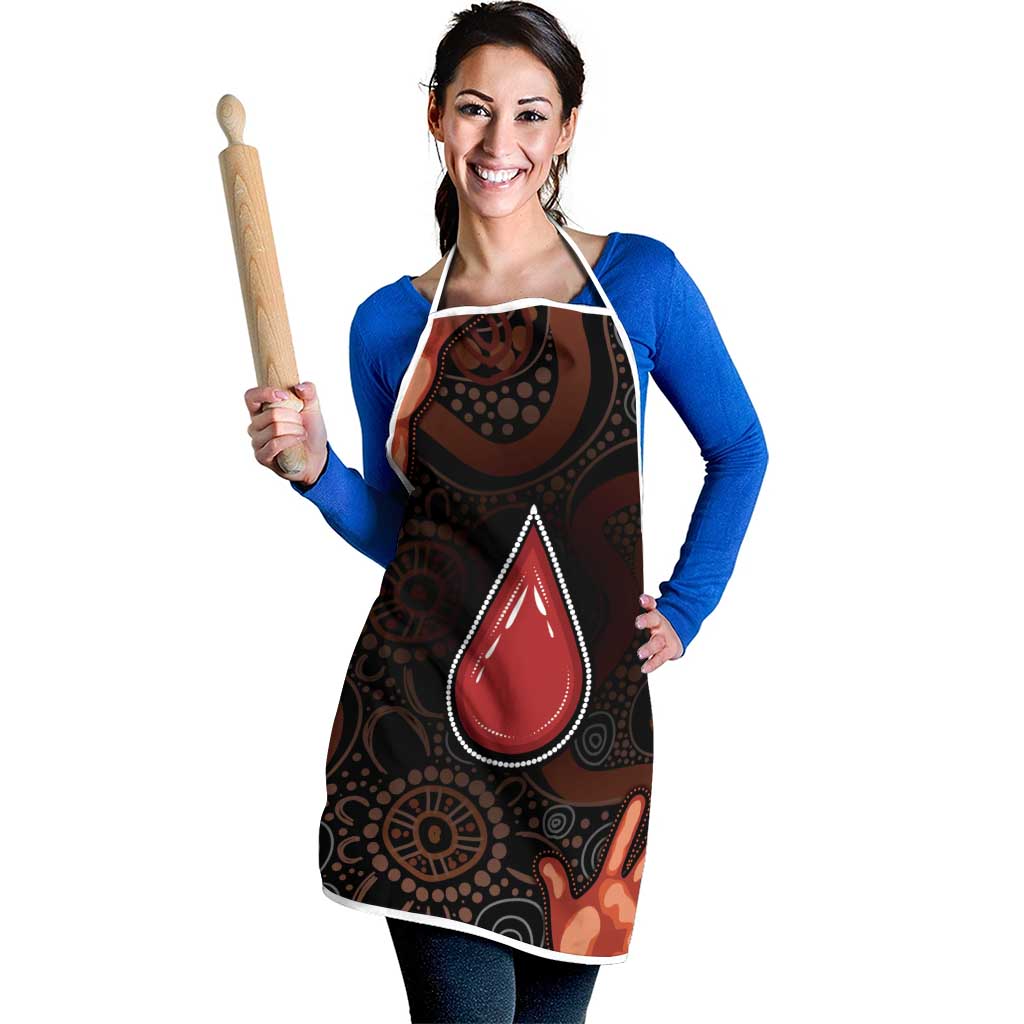 Australia Indigenous Leukemia Awareness Apron Aboriginal Dot Arts - Aussie Hoodie
